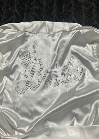 Beyaz Parlak Kadın Sabahlık hiç kullanılmadı - Görsel 6