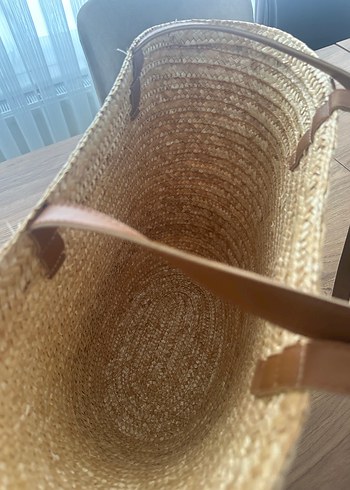 Hasır çanta plaj çantası olarak adlandırılır hiç kullanılmamış - Görsel 2