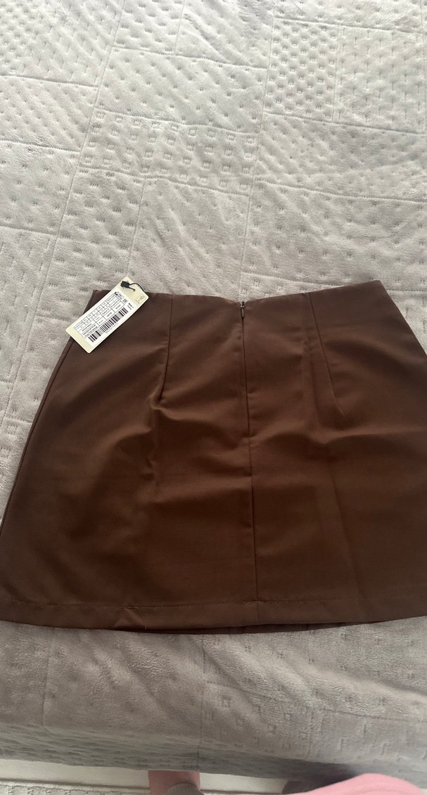 Kahverengi Mini Etek - Görsel 2