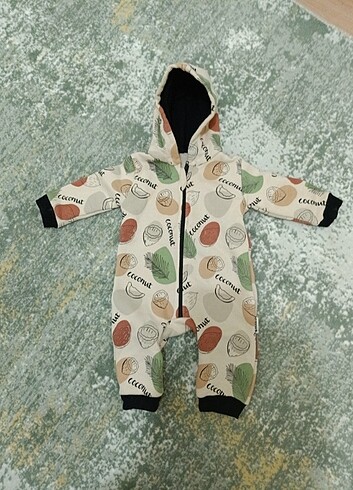 3-6 Ay Beden camel Renk Bebek tulum