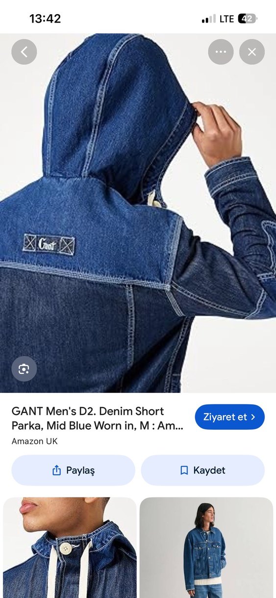 GANT en D2 DeNIM JACKET 68-80 cm - Görsel 4