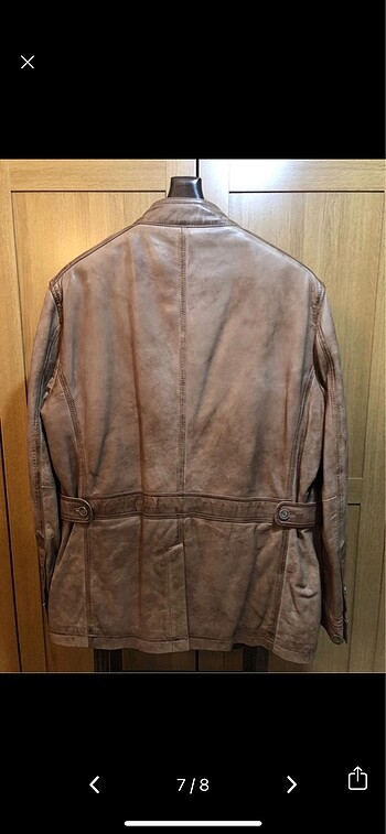 Massimo duttı prestıjın adı .sıfır 56 beden camel bej deri trenç - Görsel 7