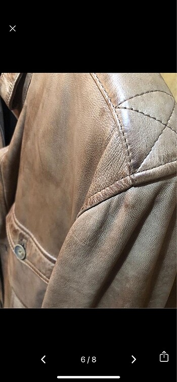 Massimo duttı prestıjın adı .sıfır 56 beden camel bej deri trenç - Görsel 6