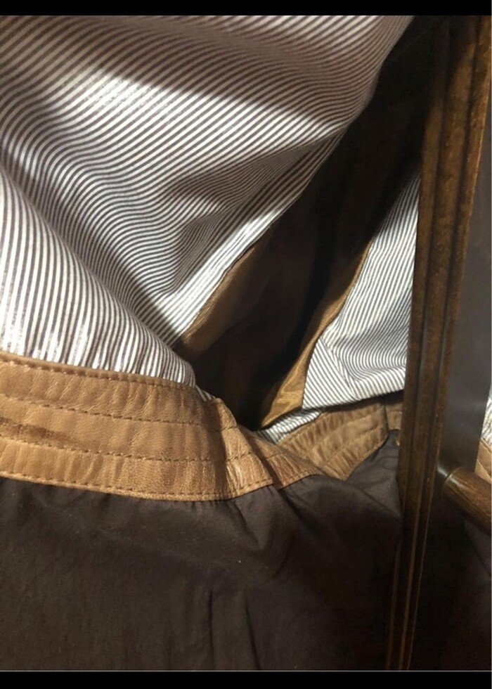 Massimo duttı prestıjın adı .sıfır 56 beden camel bej deri trenç - Görsel 5