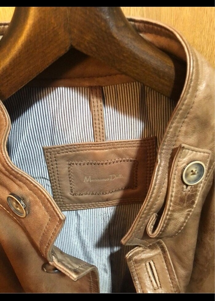 Massimo duttı prestıjın adı .sıfır 56 beden camel bej deri trenç - Görsel 2