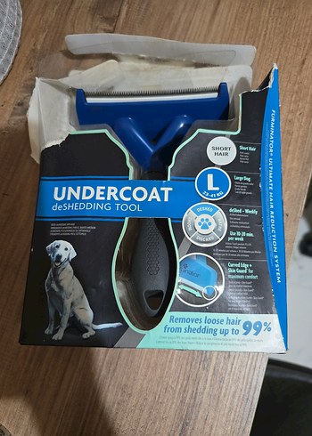 FURminator Köpek Tüy Toplama Tarağı L Mavi - Görsel 3