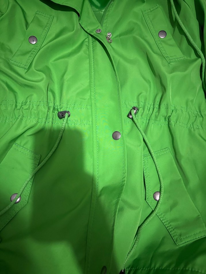 Yeşil Düğmeli Midi Ceket - Görsel 3