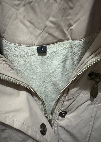 Bej Kürklü Kadın Kışlık Ceket - Görsel 4