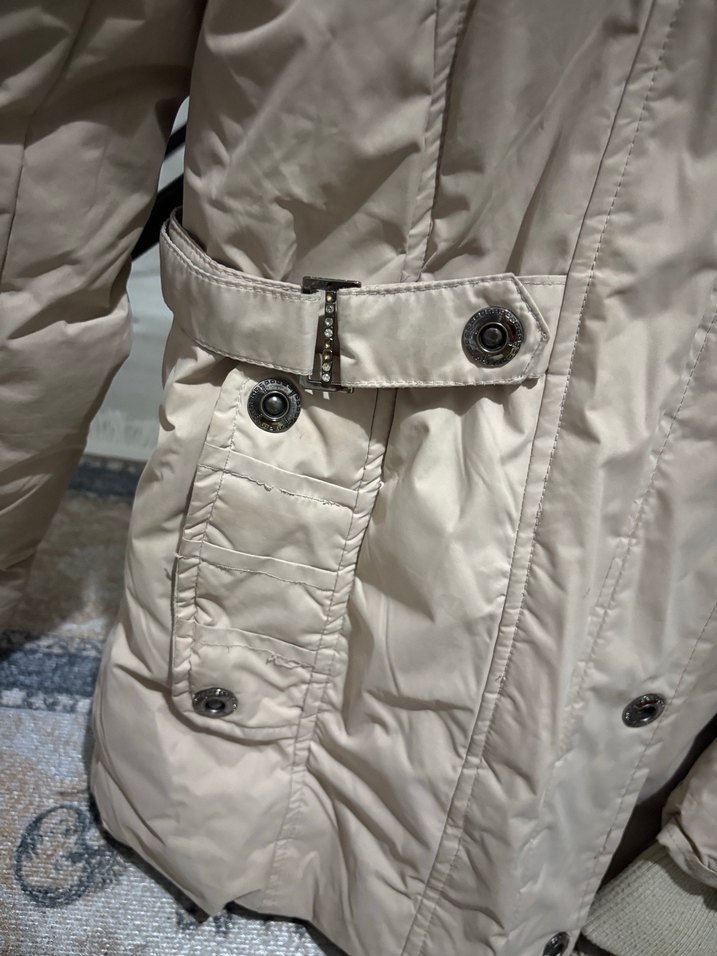 Bej Kürklü Kadın Kışlık Ceket - Görsel 3