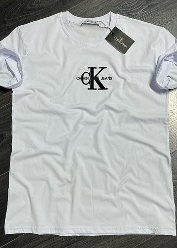 Calvin Klein Erkek Beyaz Kısa Kollu Tişört
