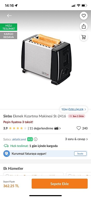 Ekmek kızartma makinesi