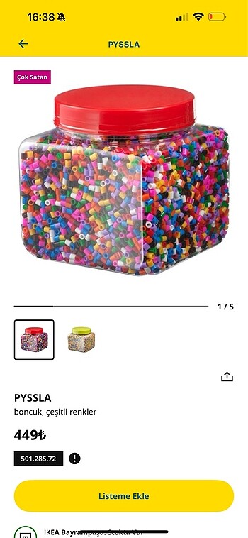 ikea pyssla oyuncak