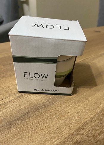 Flow Yeşil Çizgili 2'li Espresso Fincanı - Görsel 3