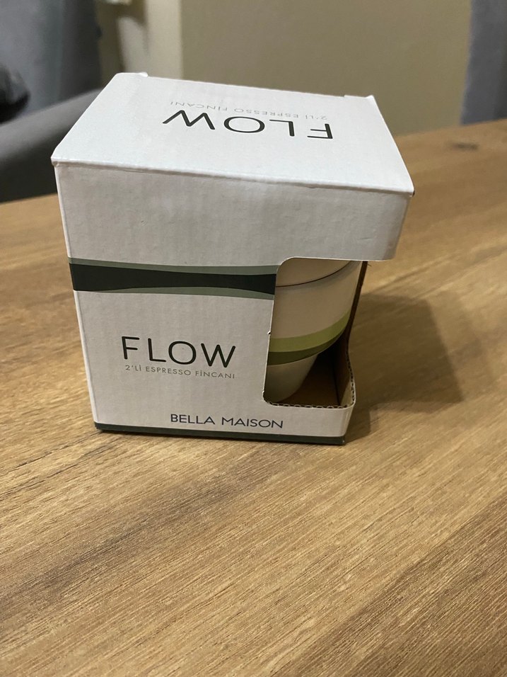 Flow Yeşil Çizgili 2'li Espresso Fincanı - Görsel 3