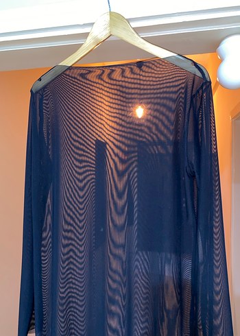 Siyah Uzun Kollu Yaka Detaylı Kadın Bluz - Görsel 3