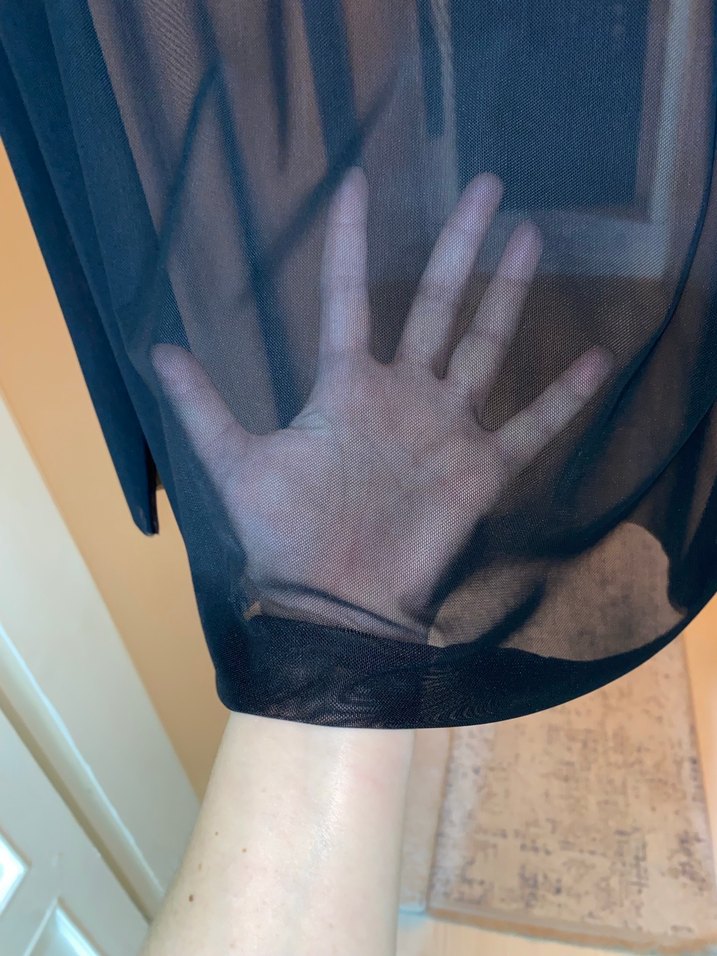 Siyah Uzun Kollu Yaka Detaylı Kadın Bluz - Görsel 2