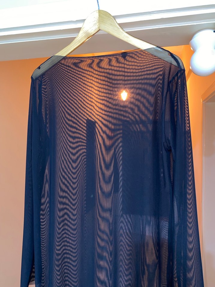 Siyah Uzun Kollu Yaka Detaylı Kadın Bluz - Görsel 3