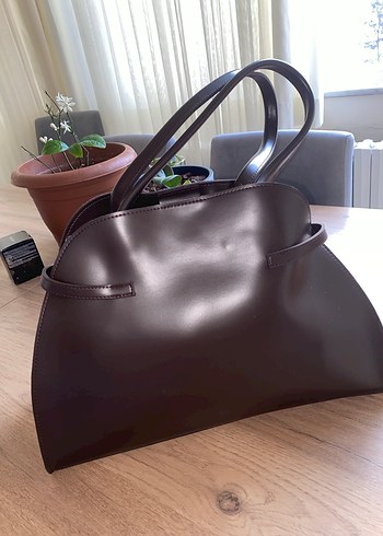 Kahverengi Deri Kadın Çanta - Görsel 4