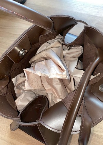 Kahverengi Deri Kadın Çanta - Görsel 2