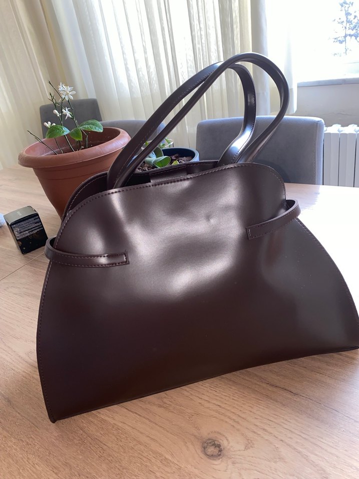 Kahverengi Deri Kadın Çanta - Görsel 4