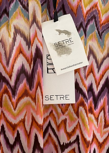 Bohem V Yaka Pilili Bağlama Desenli Kadın Bluz - Görsel 3