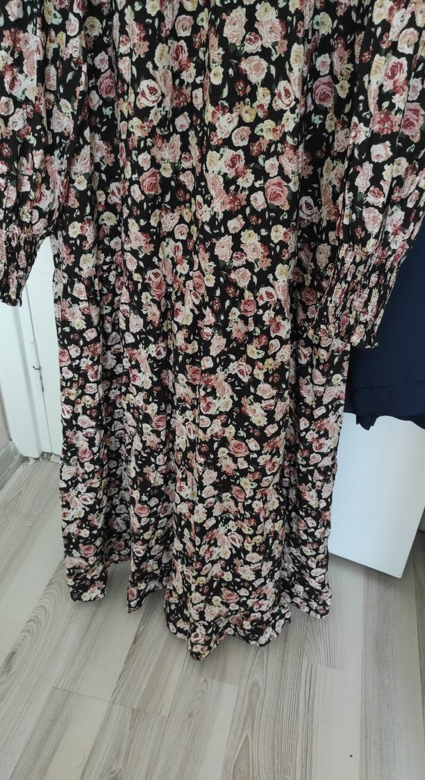 Çiçek Desenli Uzun Kollu Hamile Bluzu - Görsel 2