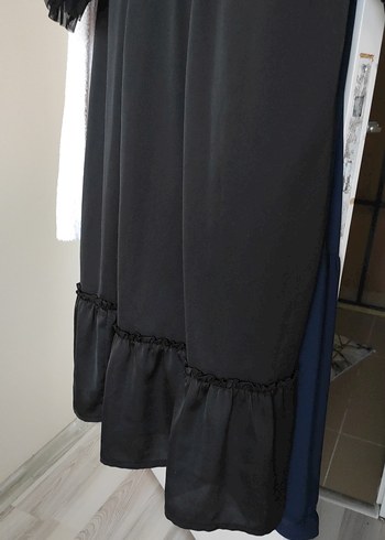 Uzun Siyah Gotik Kadın Elbise - Görsel 3