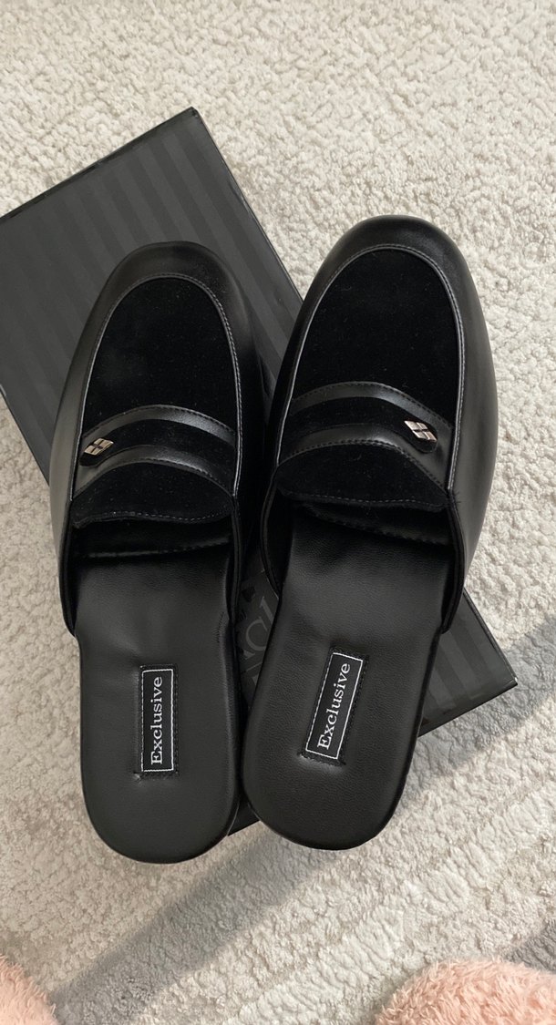 Klasik Siyah Erkek Ev Terliği bohca terliği - Görsel 4