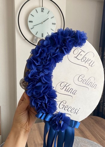 Mavi Bohem Vintage Gelin Kına tefi - Görsel 4