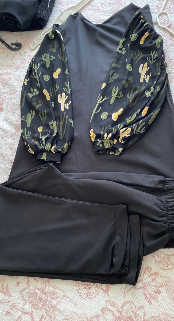 Siyah Salaş tesettür takım - Görsel 2