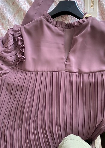 Mürdüm Uzun Piliseli Bohem Elbise - Görsel 5