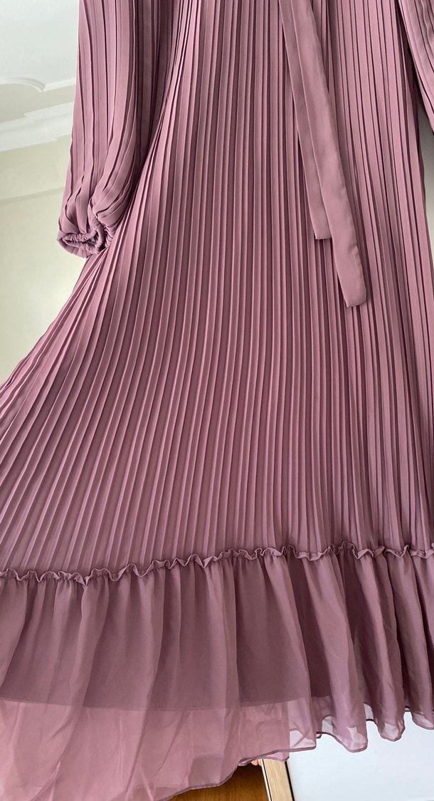 Mürdüm Uzun Piliseli Bohem Elbise - Görsel 3