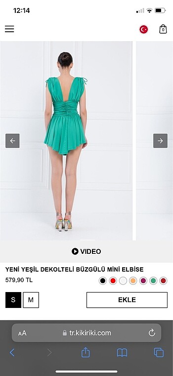 Kikiriki Yeşil mini elbise