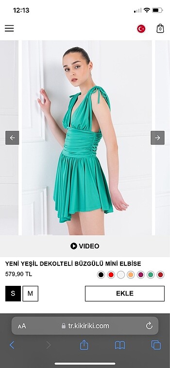 universal Beden yeşil Renk Yeşil mini elbise