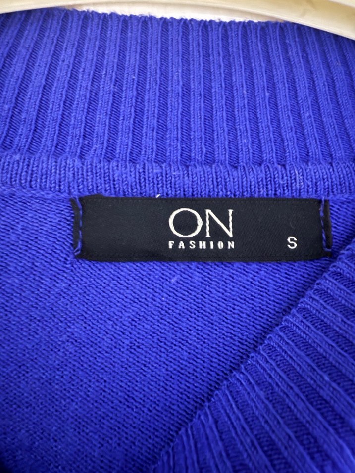 Mavi Uzun Kollu Triko Midi Elbise/sweatshirt - Görsel 2