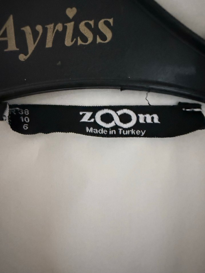 Beyaz Pilili Uzun Kollu Kadın Gömlek - Görsel 2