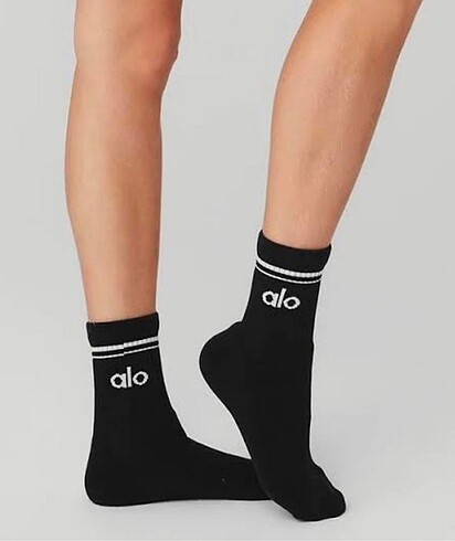 Alo Yoga Unisex Half-Crew Throwback Sock