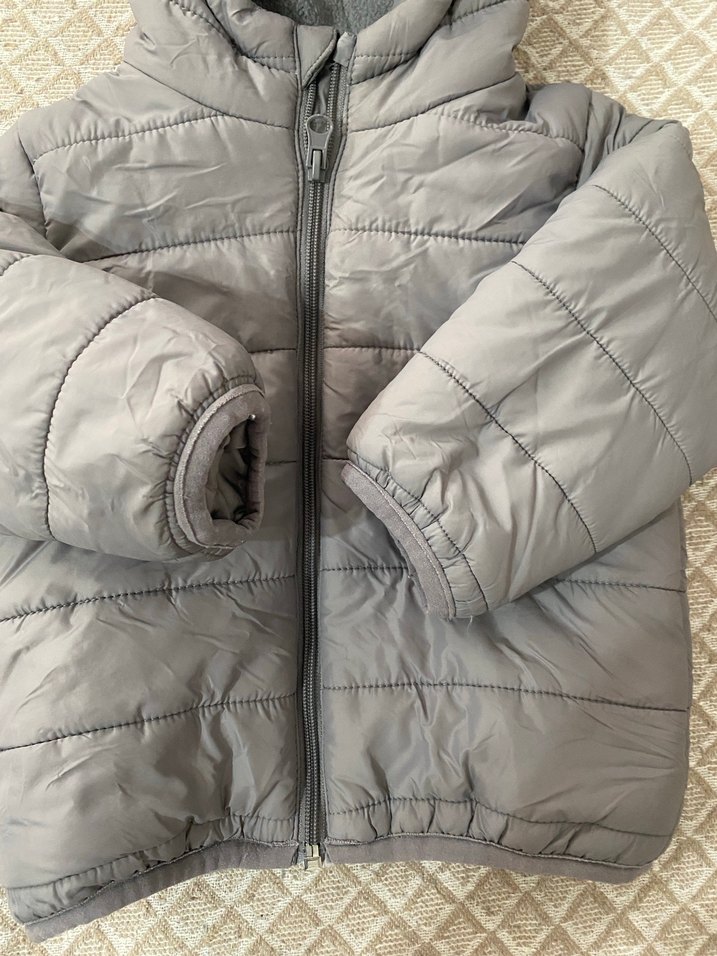 Gri Fermuarlı Erkek Çocuk Mont - Görsel 3