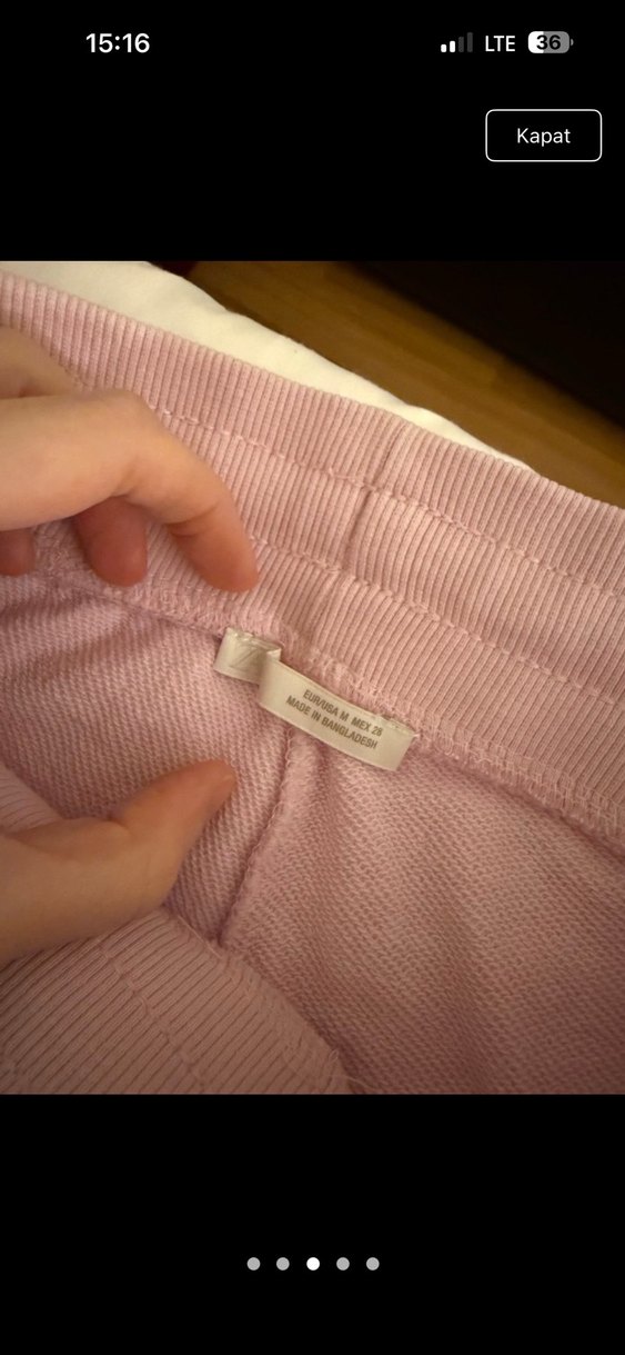 Pembe Kadın Midi Boy Rahat Kesim Eşofman - Görsel 3