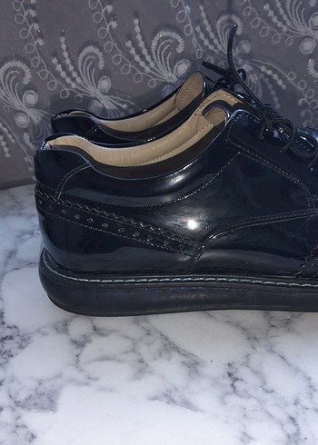 Parlak Siyah Rugan Oxford Erkek Ayakkabı - Görsel 4