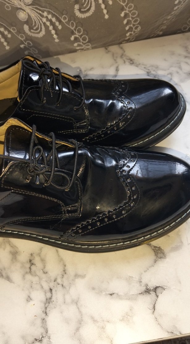 Parlak Siyah Rugan Oxford Erkek Ayakkabı - Görsel 3