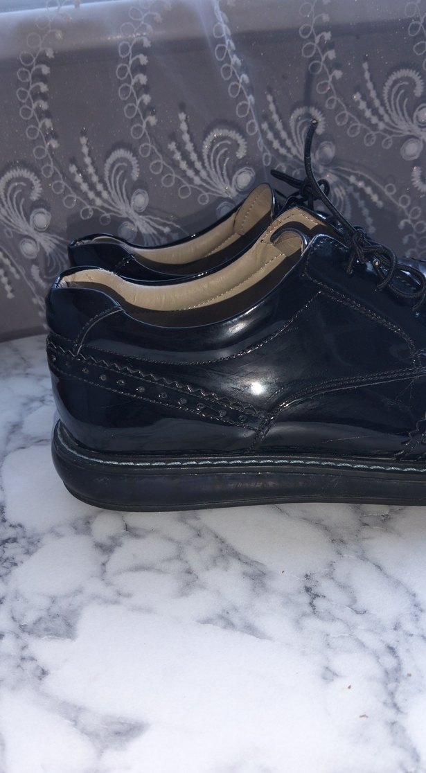 Parlak Siyah Rugan Oxford Erkek Ayakkabı - Görsel 4