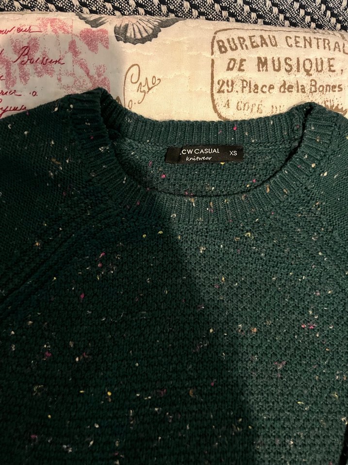 Yeşil Örgü Kadın Kazak - Görsel 4