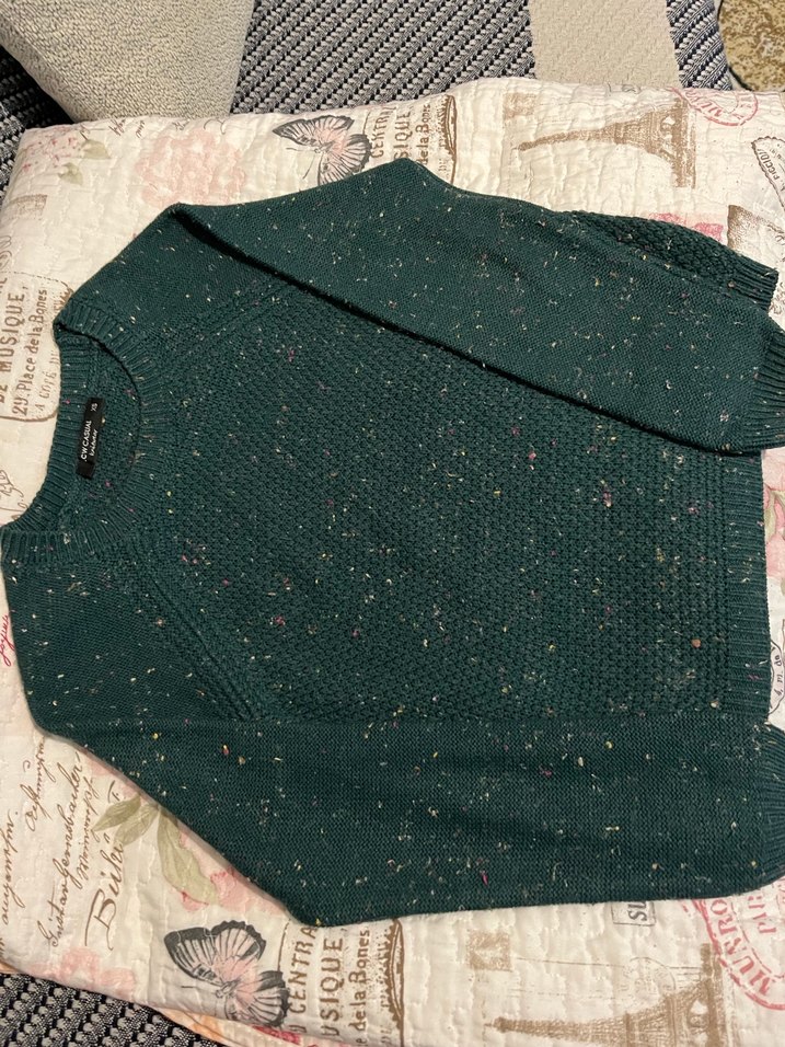 Yeşil Örgü Kadın Kazak - Görsel 2