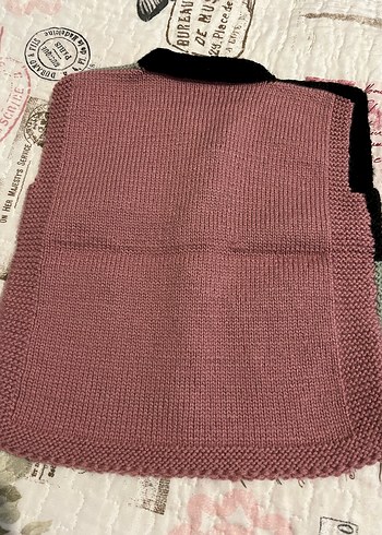 Kız Çocuk Gri Bohem Örgü Yelek - Görsel 4