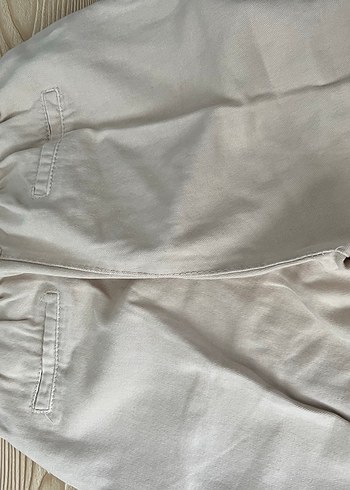 Bej Kadın Keten Rahat Kesim Pantolon - Görsel 4