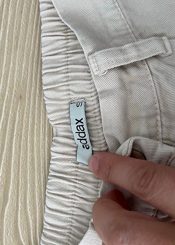 Bej Kadın Keten Rahat Kesim Pantolon - Görsel 3