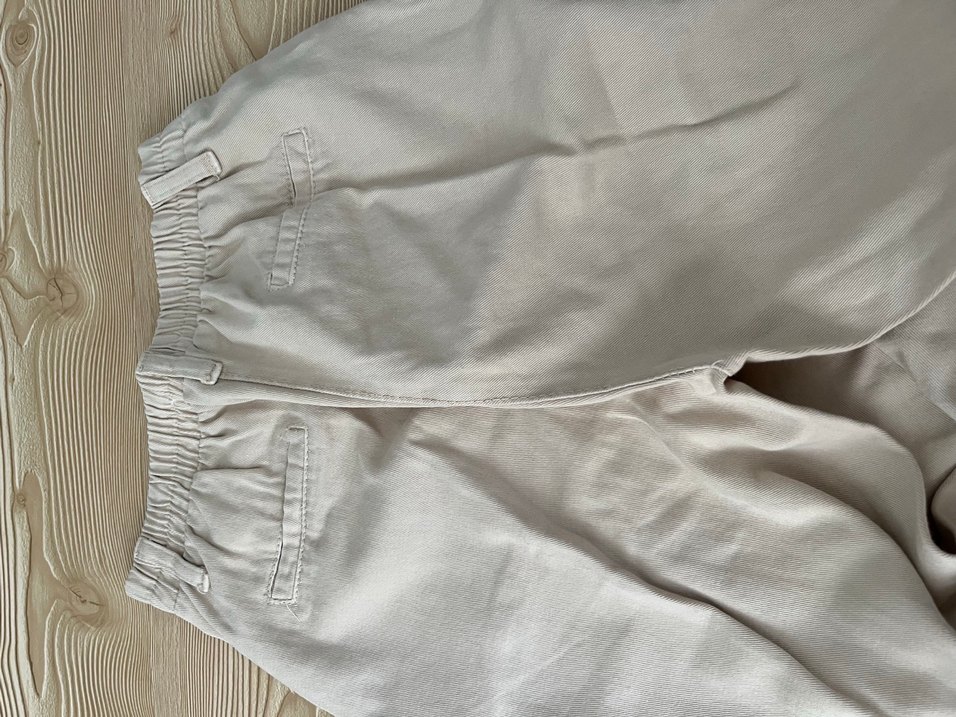 Bej Kadın Keten Rahat Kesim Pantolon - Görsel 4