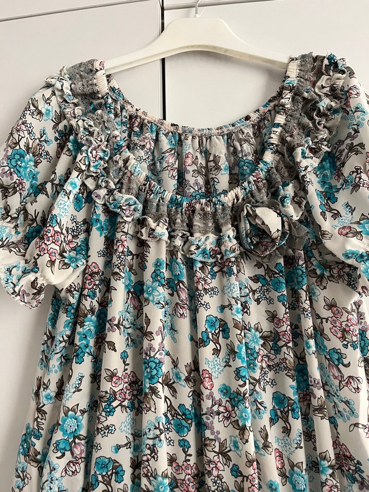 Pastel Renkli Bohem Uzun Elbise - Görsel 3