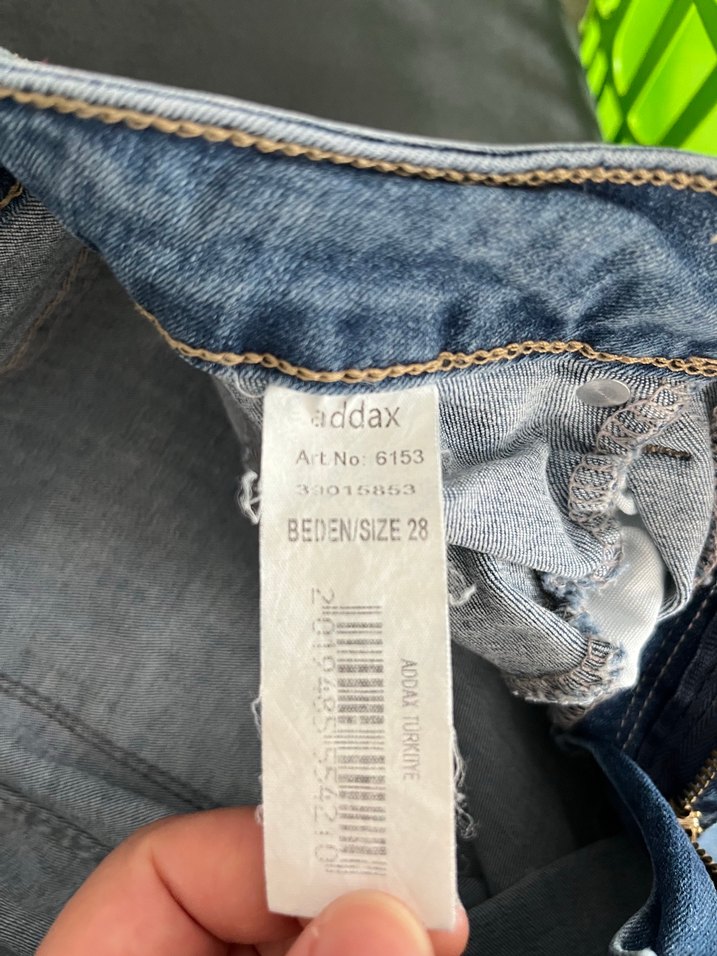 Kadın Mavi Midi Boy Denim Pantolon - Görsel 5